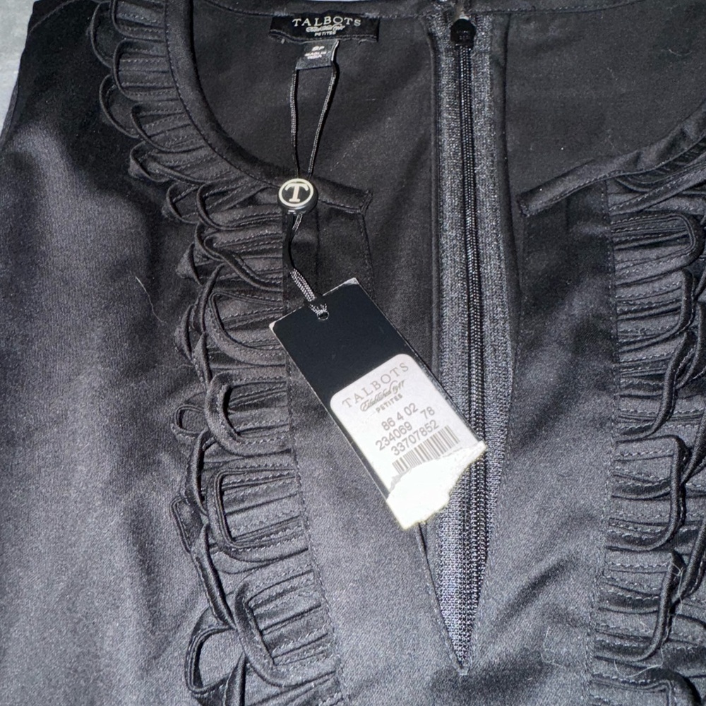 Talbots Black Strapless Sheath Midi Dress - Picture 5 of 6